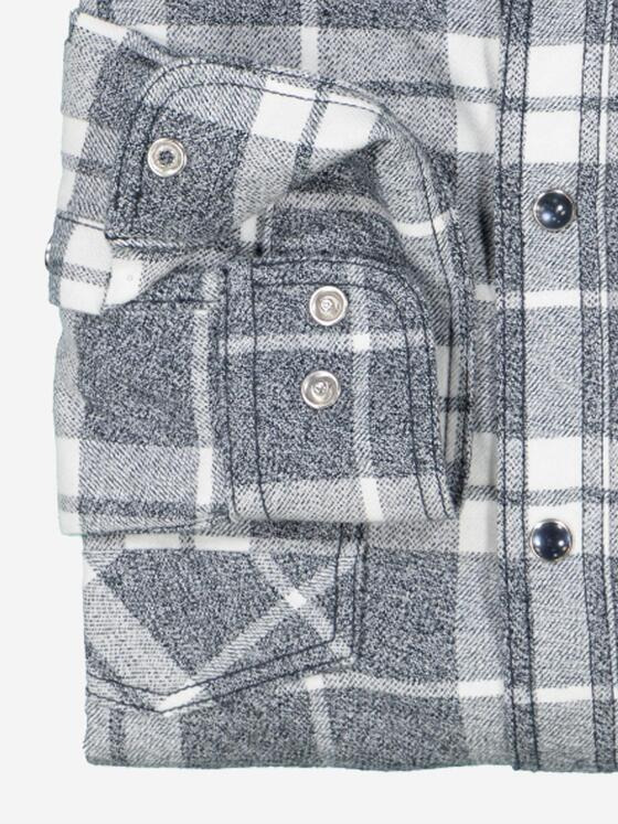 engbers Herren Overshirt kariert Grau 37215