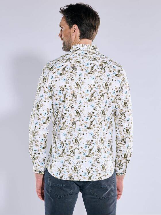 ENGBERS GERMANY Herren Langarm-Hemd aus flexiblem Warenmaterial Naturweiss 38547