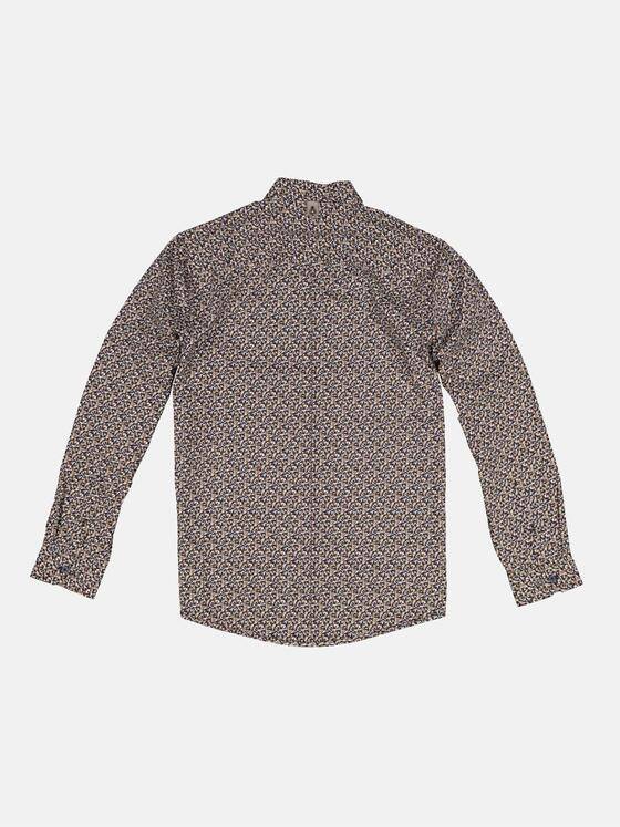 engbers Herren Langarm-Hemd gemustert Braun 33708