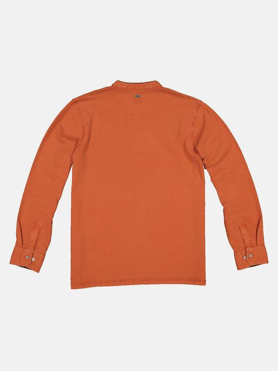 engbers Herren Henley Shirt Dunkelorange 32789