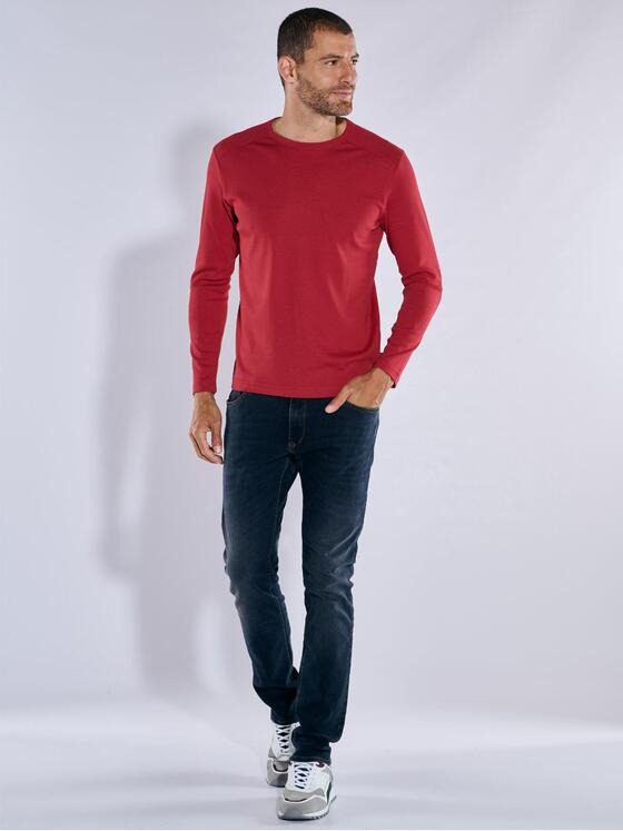 engbers Herren Langarm-Shirt "My Favorite" organic Rot 37763