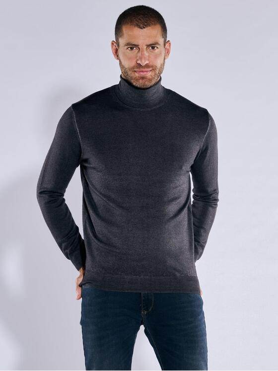 engbers Herren Pullover mit Rollkragen Schwarz 37802