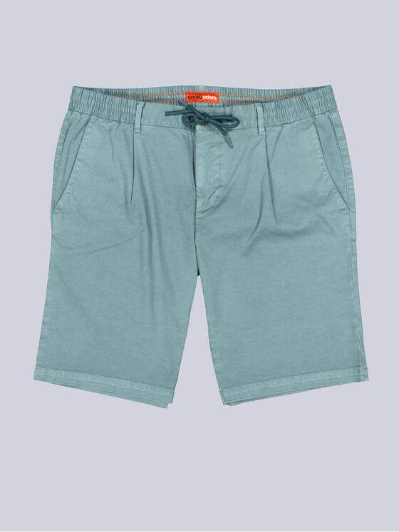 emilio adani Herren Bermuda Chino mit Tunnelzug Petrolblau 40739