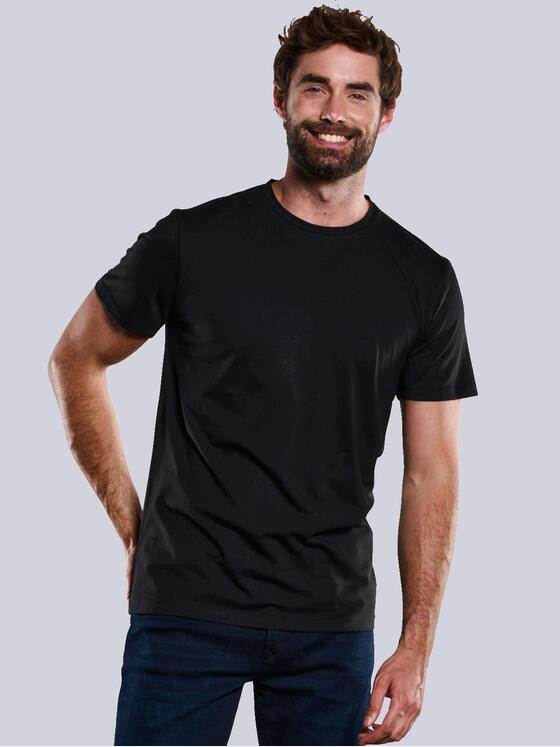 ENGBERS GERMANY Herren T-Shirt aus Supima-Baumwolle Schwarz 33828