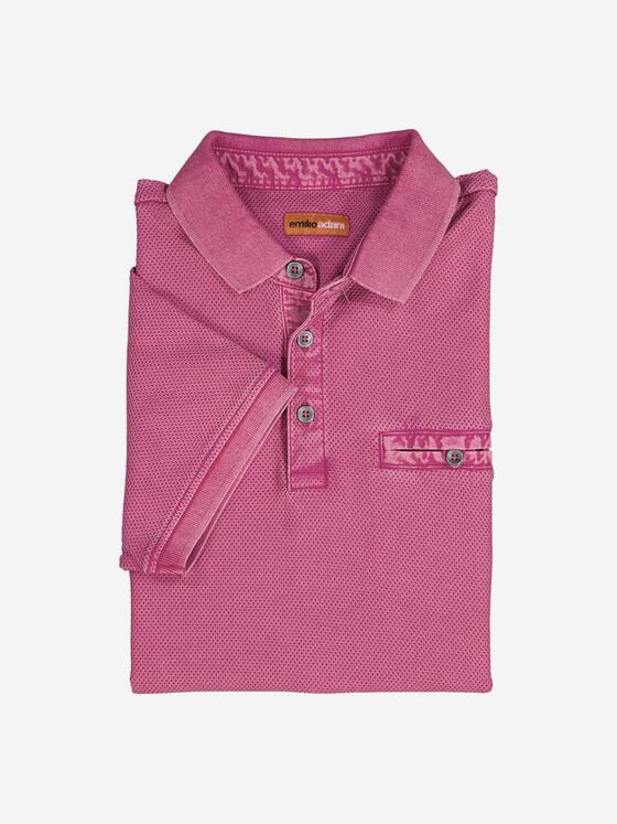 emilio adani Herren Polo-Shirt strukturiert Violett 37090