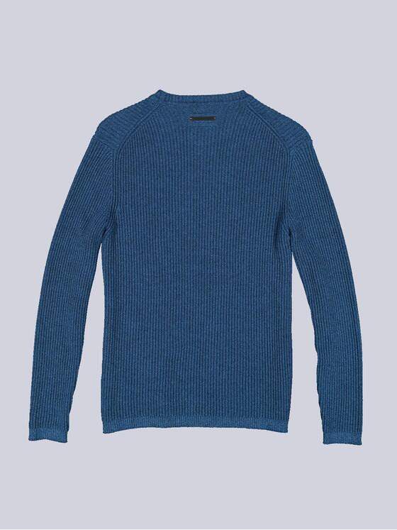 emilio adani Herren Pullover strukturiert Blau 36072