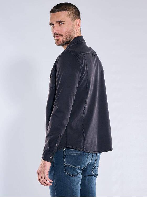 emilio adani Herren Poloshirt langarm Schwarz 39904