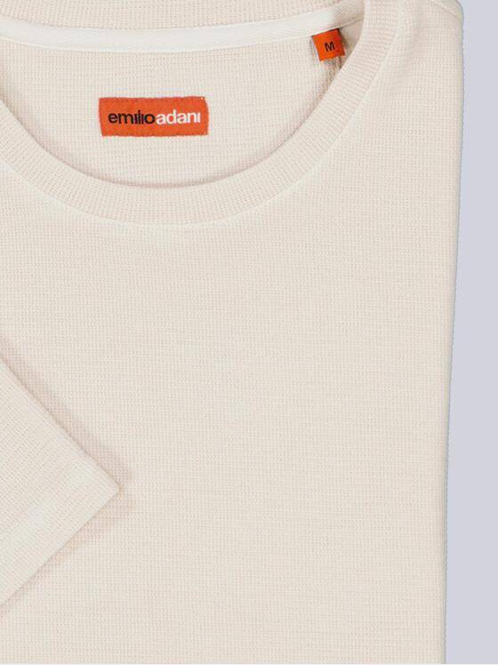 emilio adani Herren T-Shirt uni Beige 38929