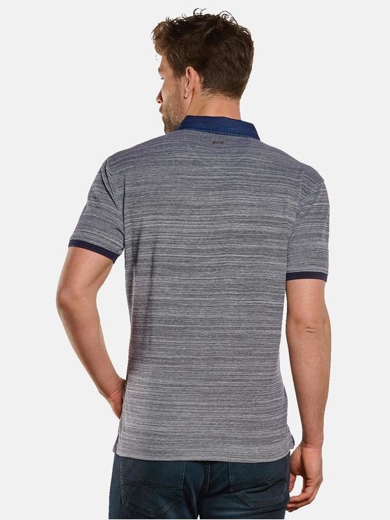 engbers Herren Polo-Shirt gestreift Blau 33075