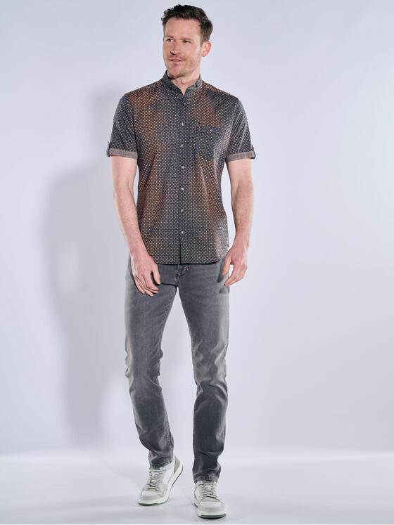 engbers Herren Kurzarm-Hemd gemustert Orange 38947