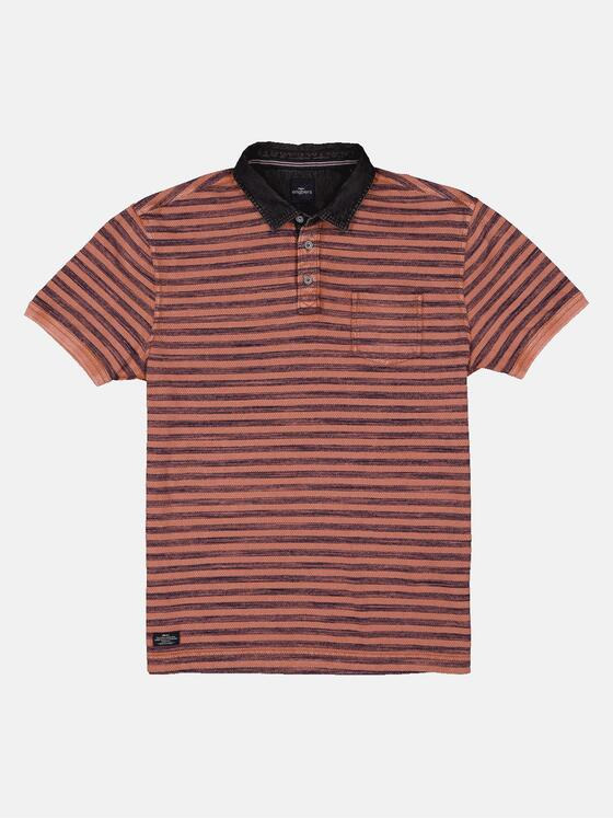 engbers Herren Polo-Shirt gestreift Orange 34523