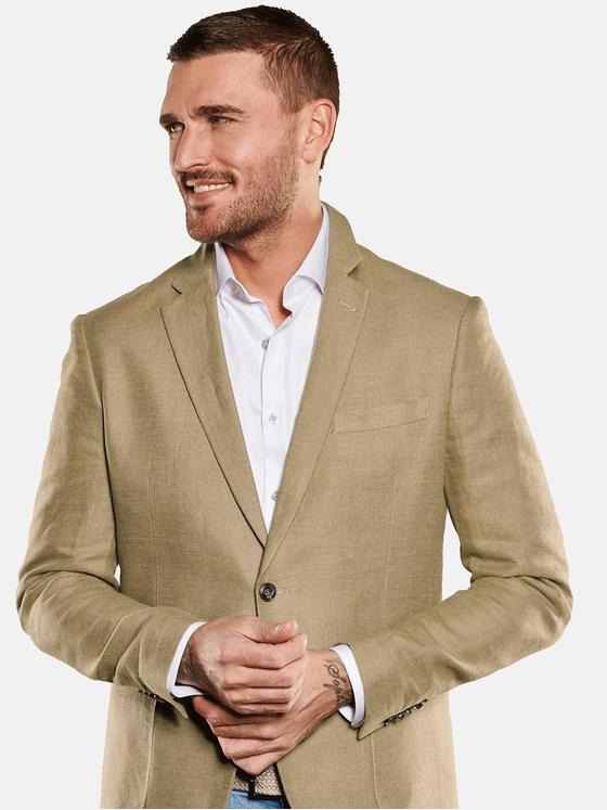 emilio adani Herren Freizeit-Sakko mit Leinenanteil Grün 34604