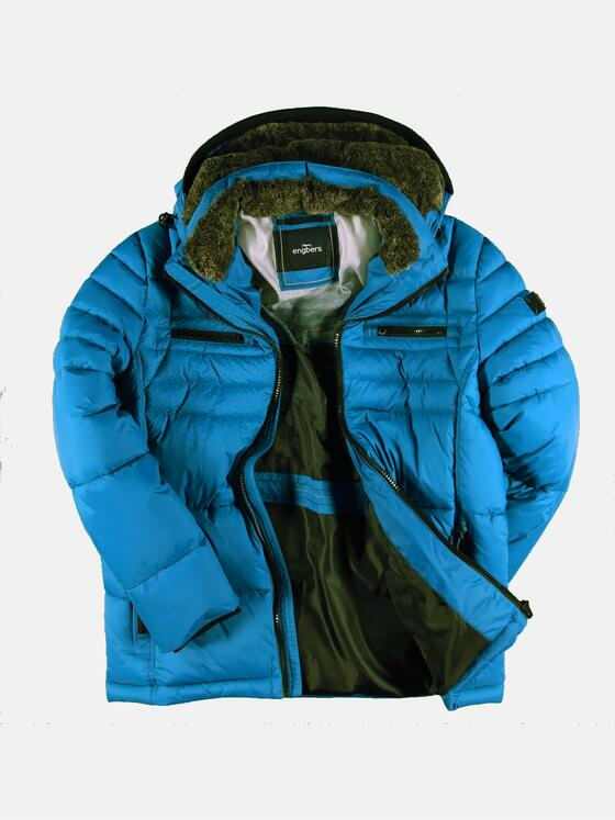 engbers Herren Jacke mit kuscheligem Fellimitat Türkis 30759