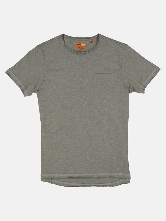 emilio adani Herren Basic-Shirt aus Leinenmix Grün 33014