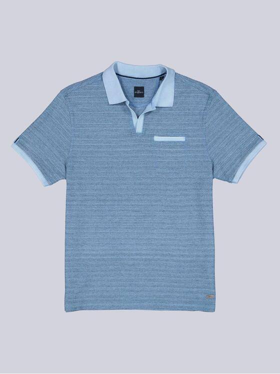 engbers Herren Polo-Shirt meliert Mittelblau 38972