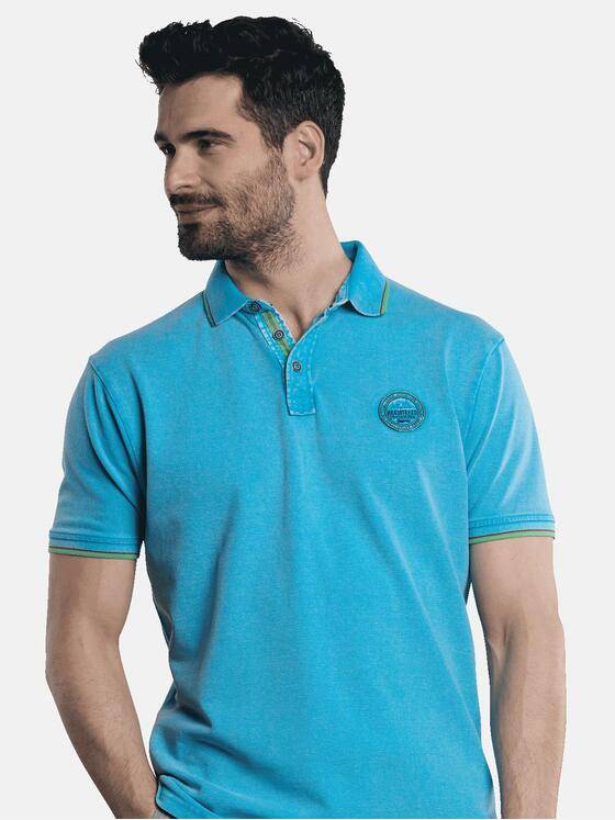 engbers Herren Poloshirt sportiv Blautuerkis 31657