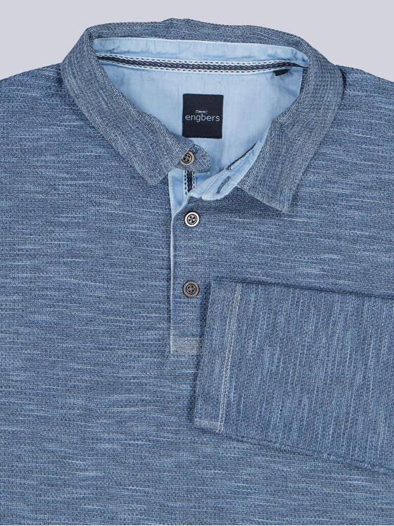 engbers Herren Langarm-Shirt strukturiert Marineblau 38341