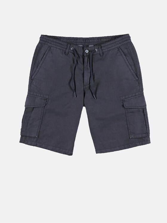 emilio adani Herren Bermuda aus Leinenmischgewebe Blau 31730