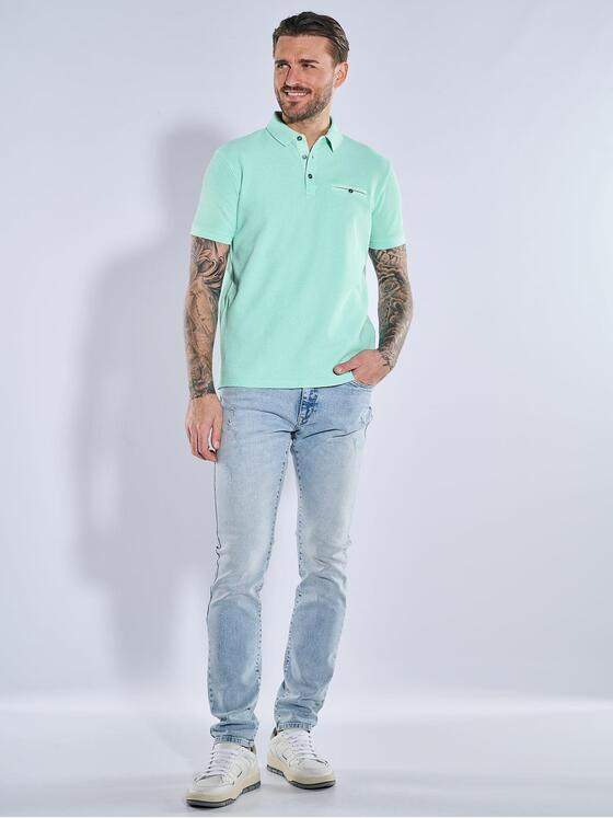 emilio adani Herren Poloshirt Türkis 38957