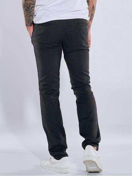 emilio adani Herren Chino mit Tunnelzug Anthrazit 38120