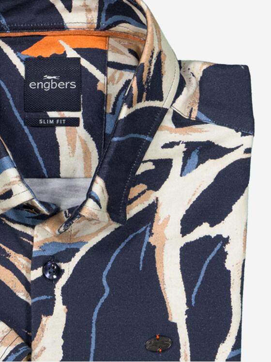 engbers Herren Kurzarm-Hemd slim fit Orange 36986