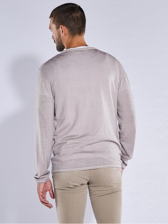 emilio adani Herren Pullover uni Beige 37804