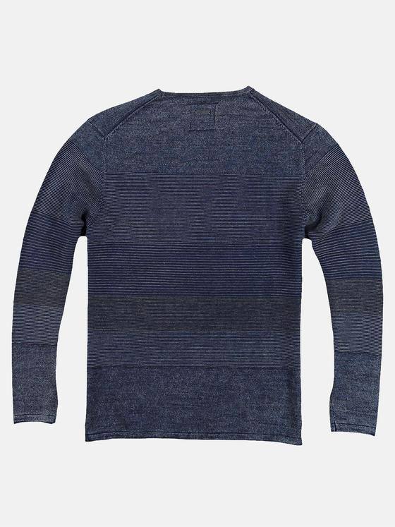 engbers Herren Pullover mit Ringelmusterung Marineblau 28920