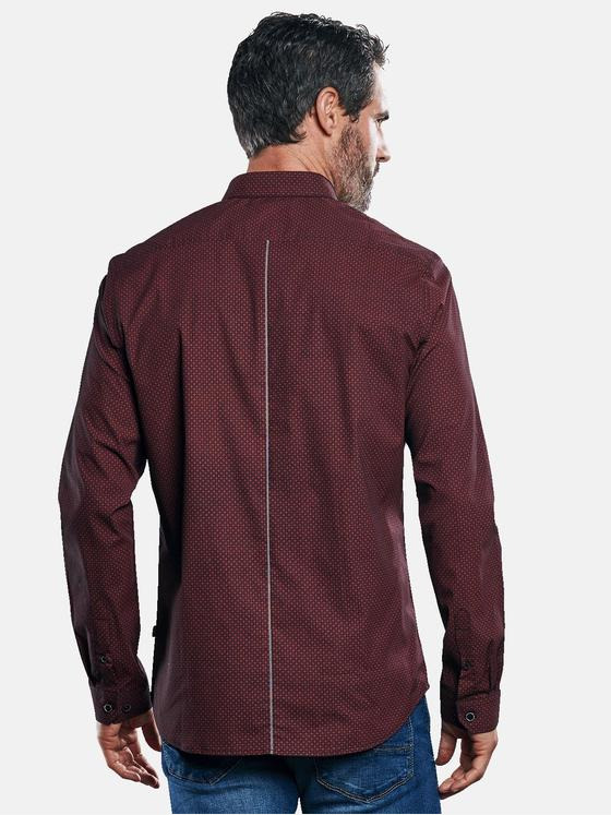 engbers Herren Comfort-Stretch-Hemd Karminrot 31275