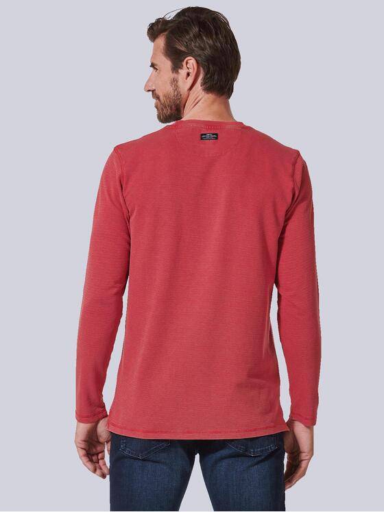 engbers Herren Langarmshirt strukturiert Rot 35344