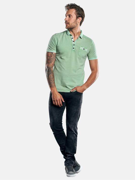 emilio adani Herren Poloshirt mit individuellen Designdetails Grün 30024