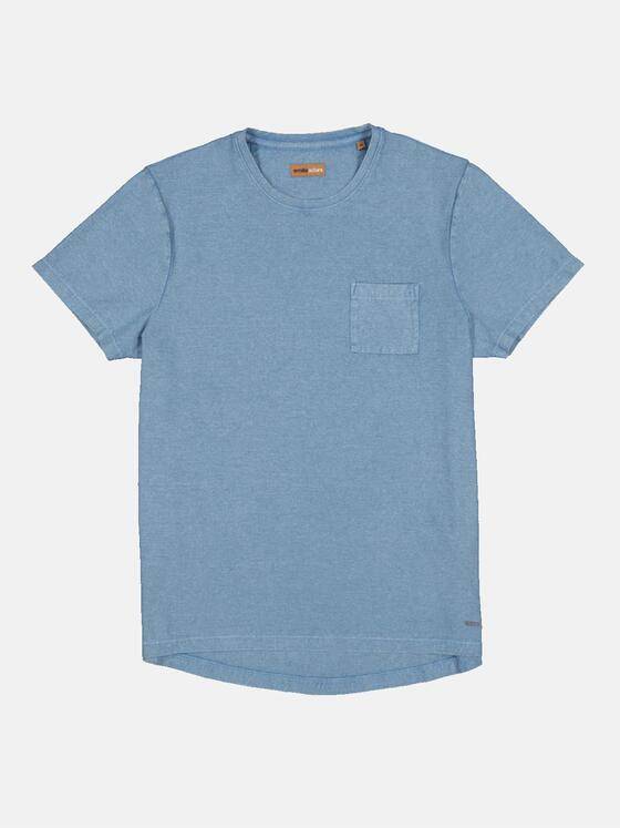 emilio adani Herren T-Shirt meliert Blau 33019
