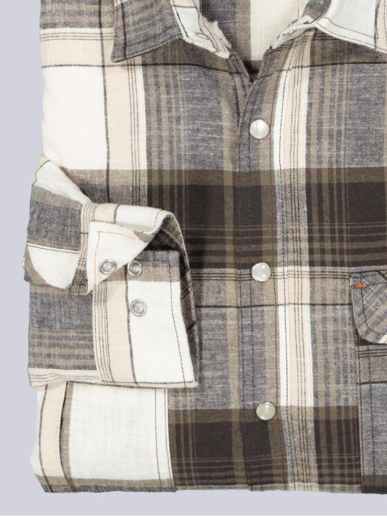 engbers Herren Langarm-Hemd kariert Braun 35476