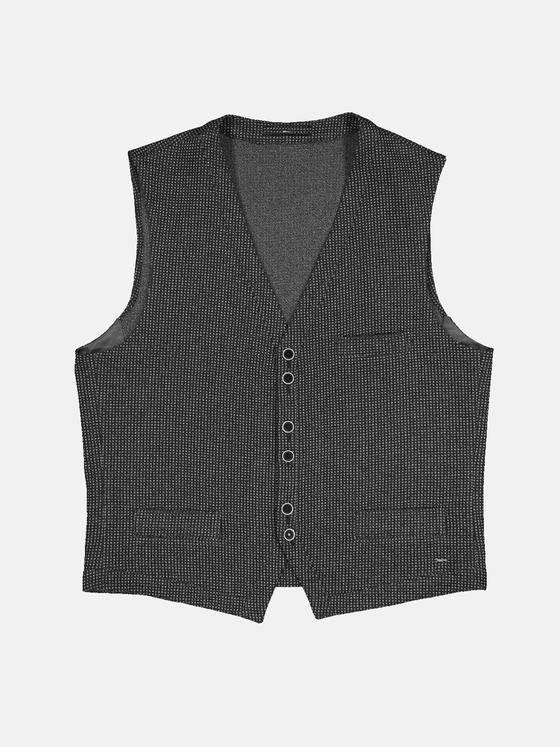 engbers Herren Sakko-Weste gemustert Grau 32405