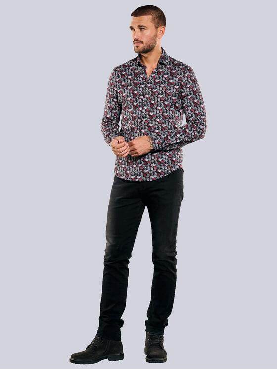 emilio adani Herren Langarm-Hemd slim fit Rot 35513