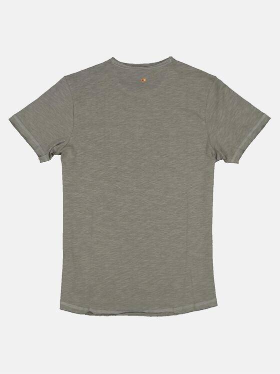 emilio adani Herren Basic-Shirt aus Leinenmix Grün 33014
