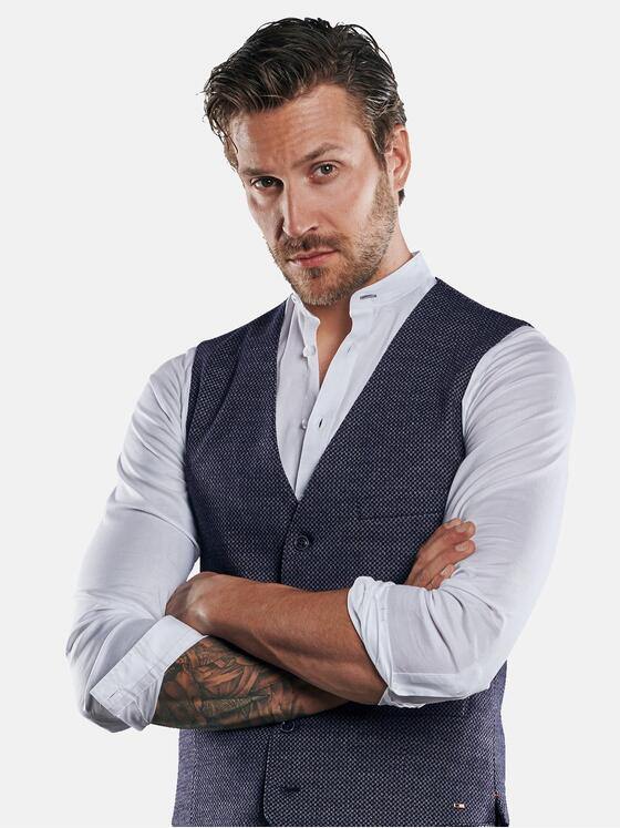 emilio adani Herren Aufwendig verarbeitete Sakkoweste Blau 30235