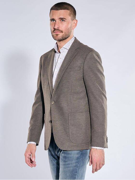 emilio adani Herren Freizeit-Sakko slim fit Hellbraun 40875