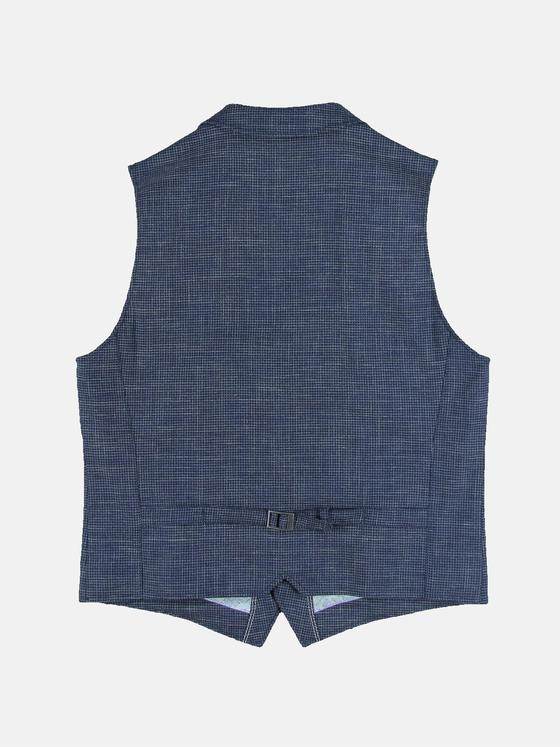 engbers Herren Sakko-Weste dezent gemustert Saphirblau 32185