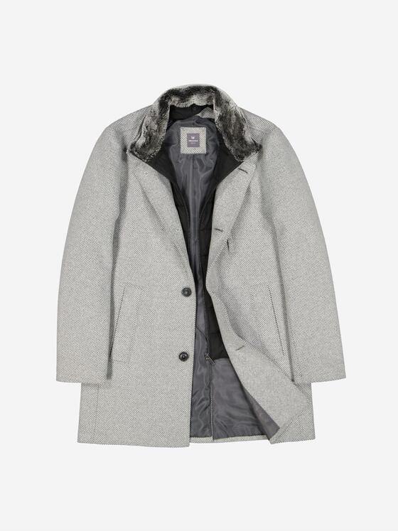 ENGBERS GERMANY Herren Mantel aus Baumwoll-Hightech-Gewebe Silbergrau 37792