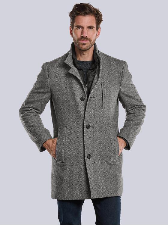 ENGBERS GERMANY Herren Mantel mit herausnehmbarem Inlet Kieselgrau 33587