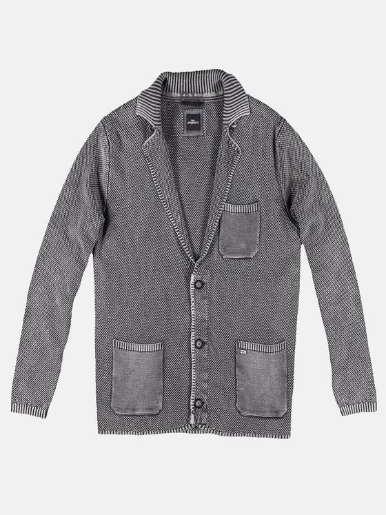 engbers Herren Sportives Stricksakko Granitgrau 30438