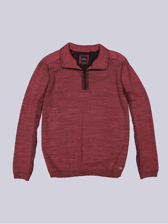 engbers Herren Pullover mit Troyerkragen Rot 35851