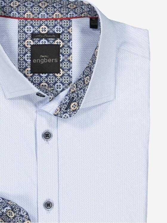 engbers Herren Langarm-Hemd "My Favorite" Blau 35839