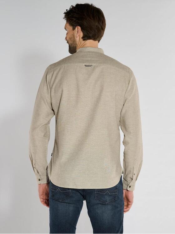 engbers Herren Langarm-Hemd uni Beige 36542