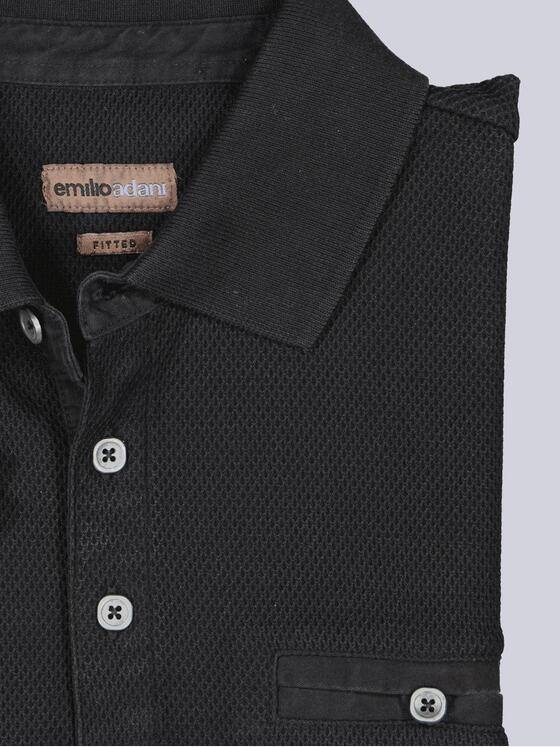 emilio adani Herren Poloshirt mit versteckter Brusttasche Anthrazit 40768