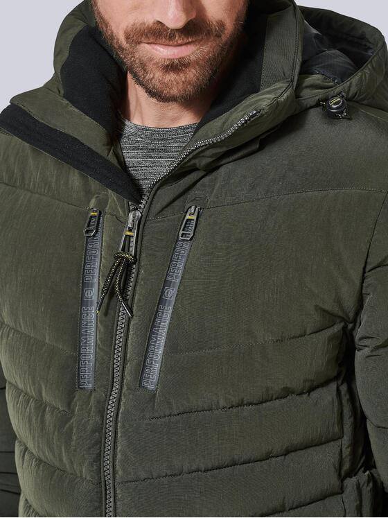engbers Herren Steppjacke mit abnehmbarer Kapuze Grün 35435