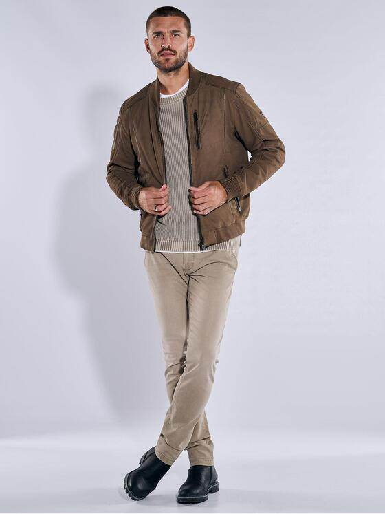 emilio adani Herren Lederjacke regular Braun 37169