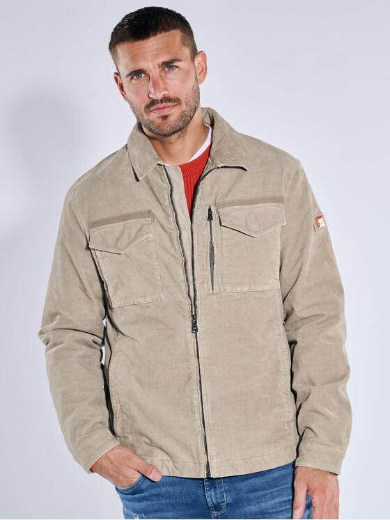 emilio adani Herren Jacke aus Feincord Beige 39281