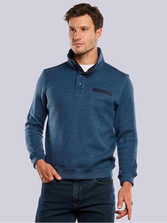 engbers Herren Sweatshirt Stehbund Petrolblau 33751