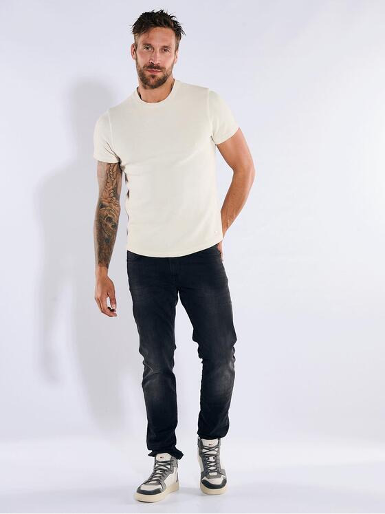emilio adani Herren T-Shirt uni Weiß 36803